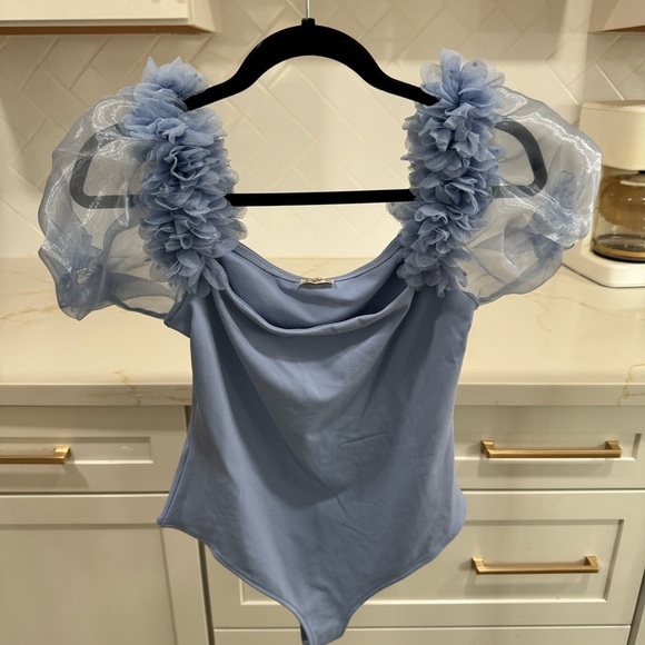 Free People Tops - Free people puff sleeve bodysuit